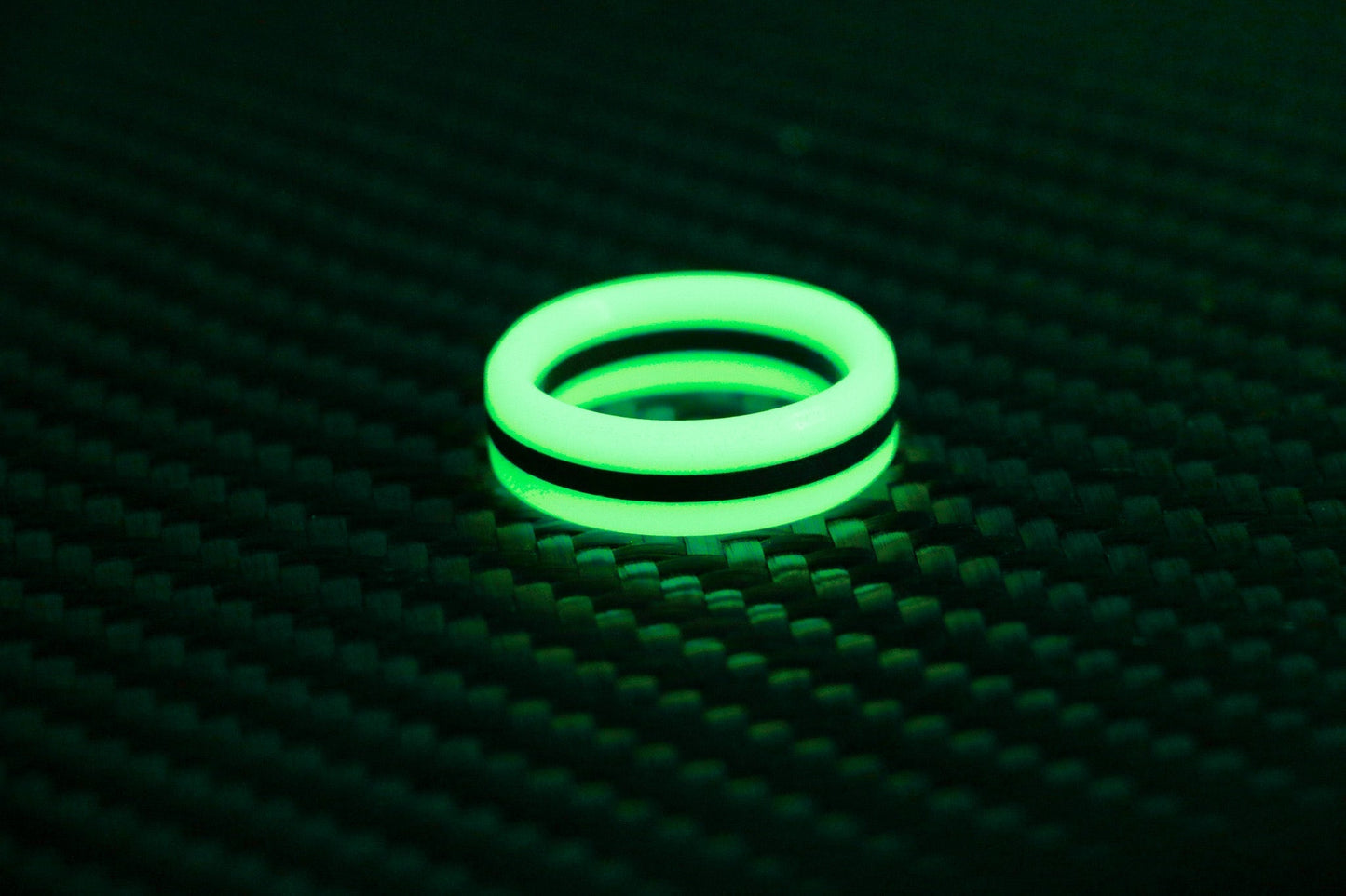 Carbon Fiber Oracle Glow Ring