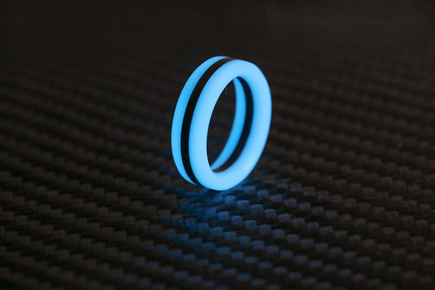 Carbon Fiber Oracle Glow Ring