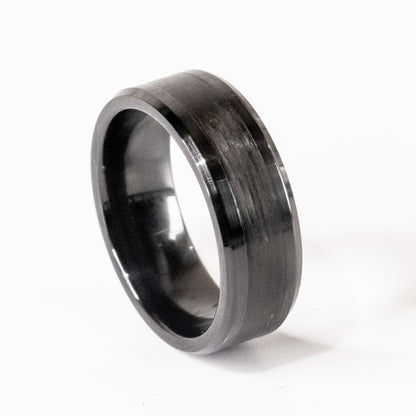 The Dark Knight - Black Ceramic and Carbon Fiber Ring