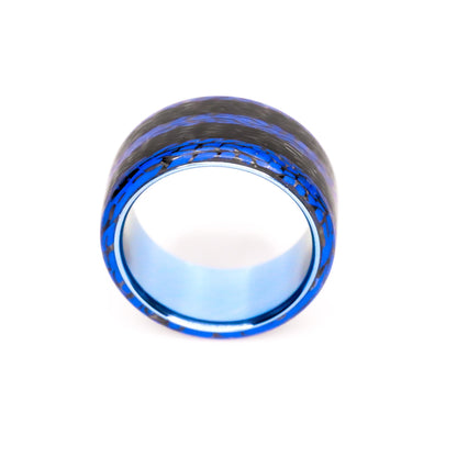 Black and Blue - Blue Titanium | Blue Carbon Fiber Ring